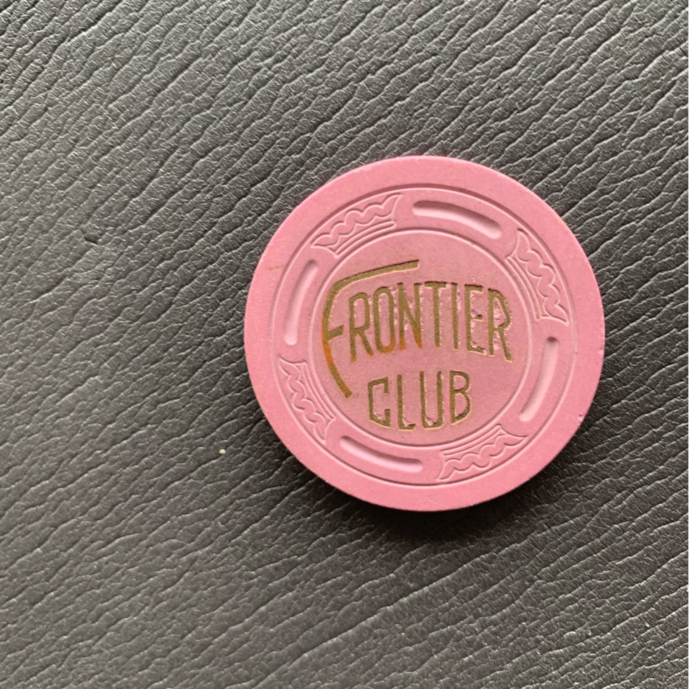 Card Room Poker Chip Frontier‎ Club Pink Vintage